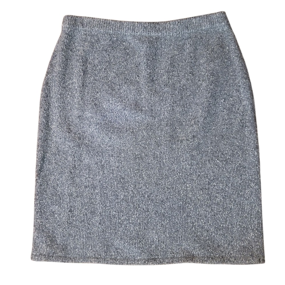 Vtg Y2K Women Sweater Skirt LG Angora Silk Pull On Classy Dressbarn Twee‎ Preppy